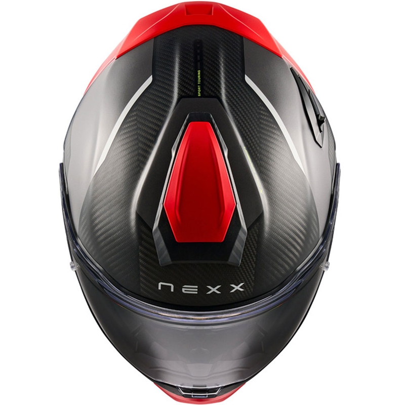 Cască integrală pentru motocicletă Nexx X.TR Rush, negru mat-roșu