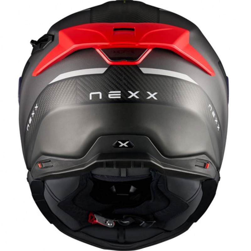Cască integrală pentru motocicletă Nexx X.TR Rush, negru mat-roșu