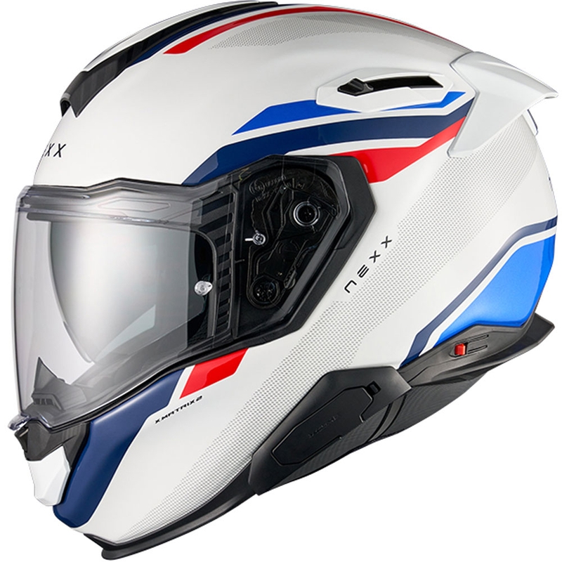 Cască integrală pentru motocicletă Nexx X.TR Quanta alb-albastru