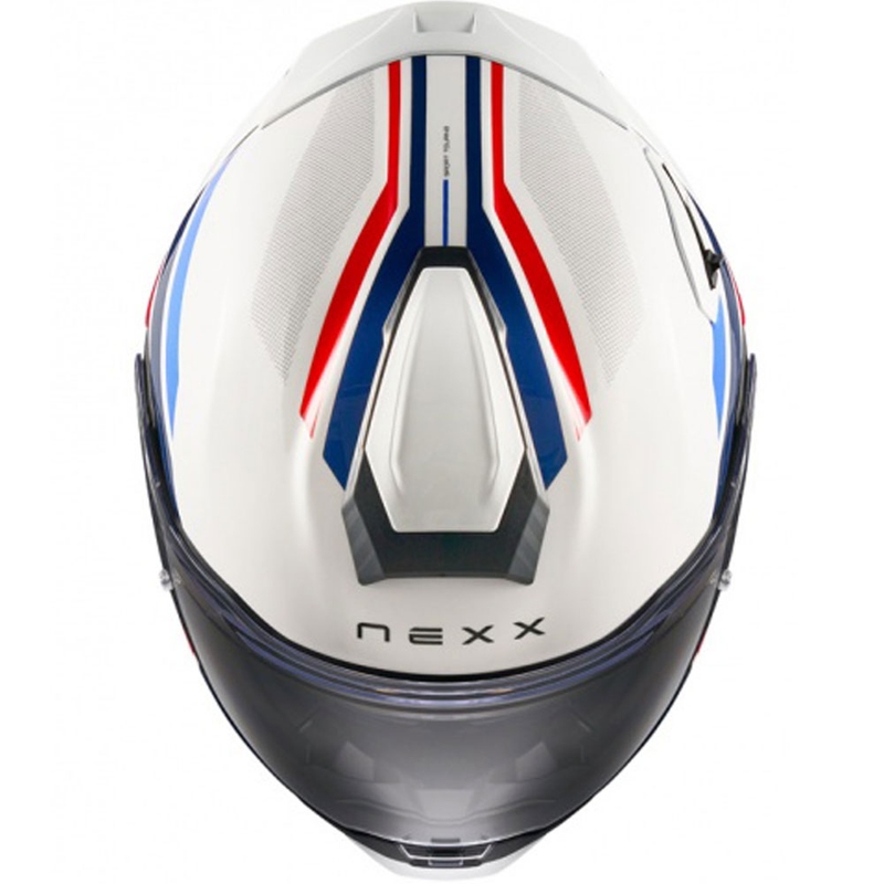 Cască integrală pentru motocicletă Nexx X.TR Quanta alb-albastru