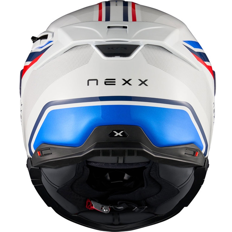 Cască integrală pentru motocicletă Nexx X.TR Quanta alb-albastru