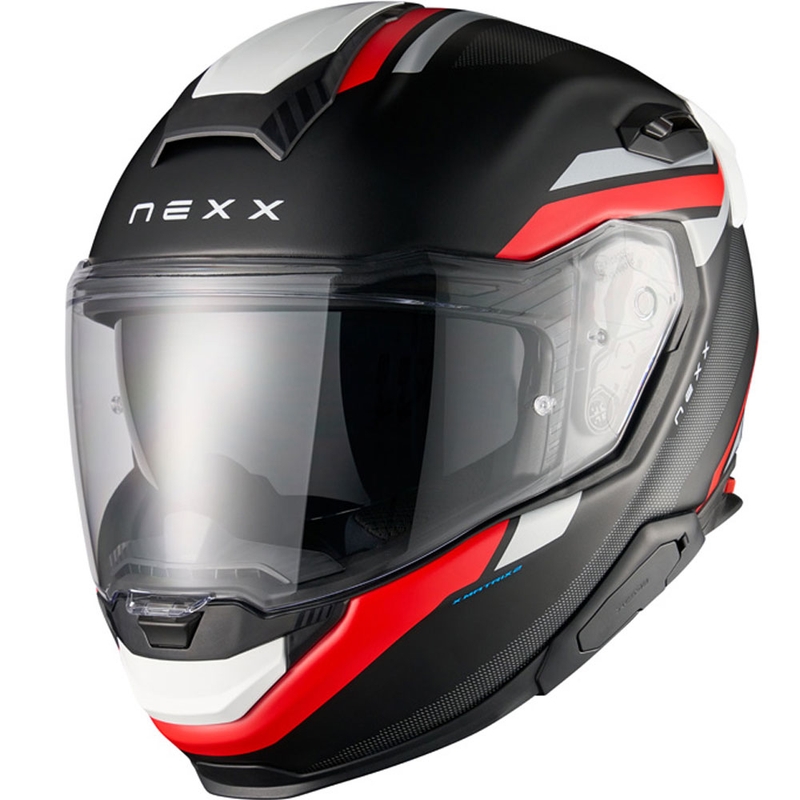 Cască integrală pentru motocicletă Nexx X.TR Quanta, negru mat-roșu