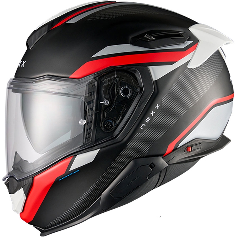 Cască integrală pentru motocicletă Nexx X.TR Quanta, negru mat-roșu