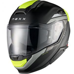 Cască integrală pentru motocicletă Nexx X.TR Quanta, negru mat-galben fluo