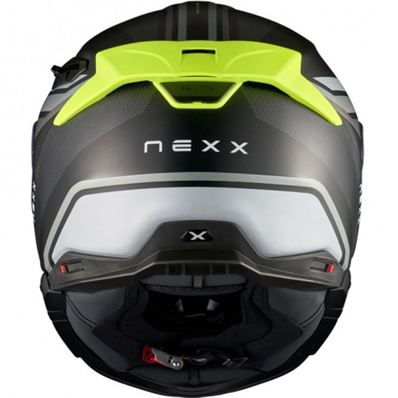 Cască integrală pentru motocicletă Nexx X.TR Quanta, negru mat-galben fluo