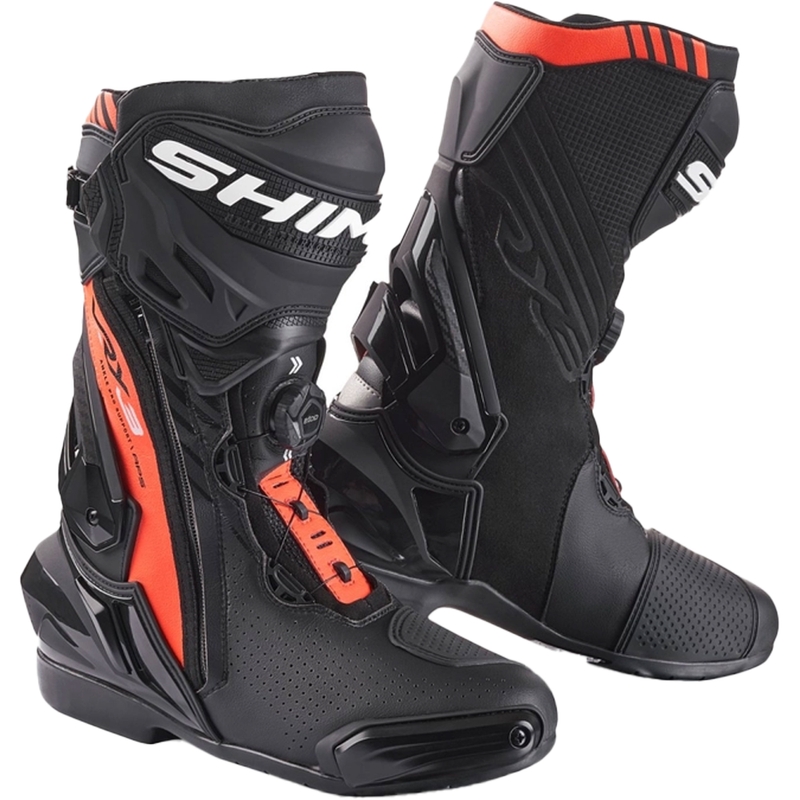 Cizme de motocicletă Shima VRX-3 negru-roșu