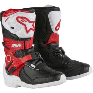 Ghete Motociclete Alpinestars Tech 3S Copii Negru-Alb-Roșu