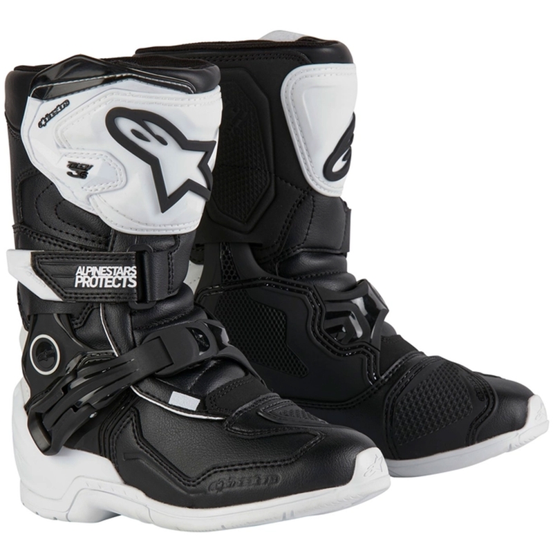 Ghete Motociclete Alpinestars Tech 3S Copii Alb-Negru