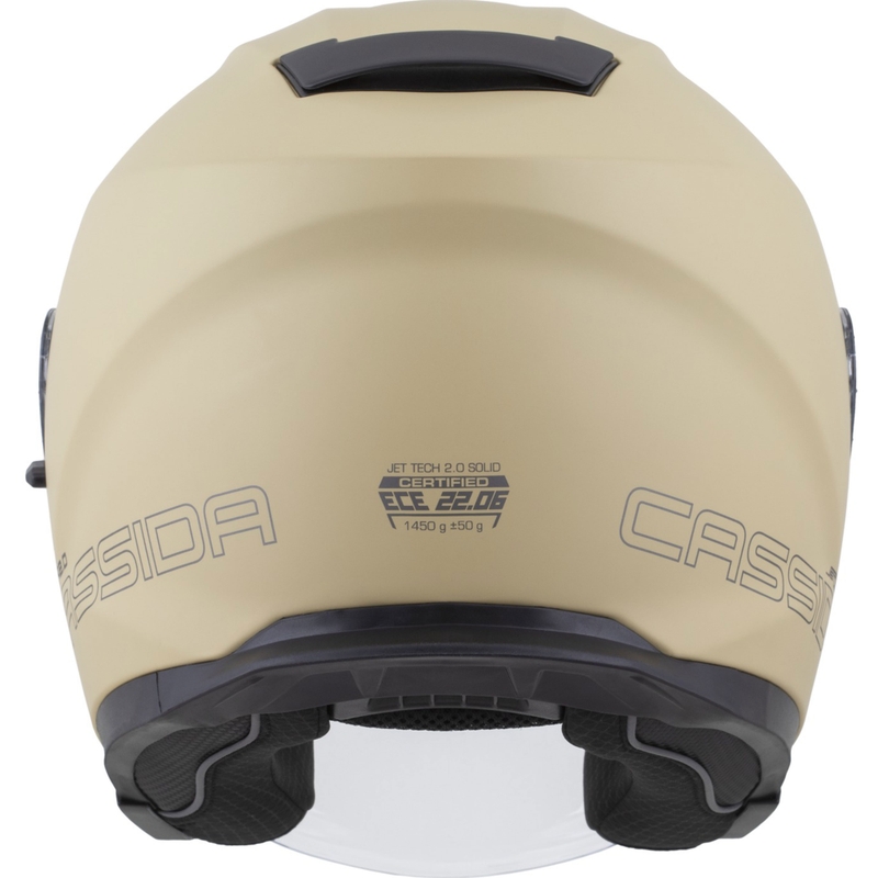 Cască de motocicletă deschisă Cassida Jet Tech 2.0 RoTo, culoarea nisipului mat, negru și gri