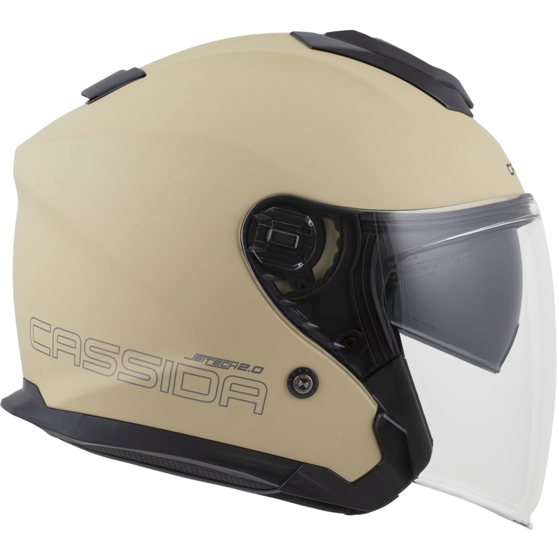Cască de motocicletă deschisă Cassida Jet Tech 2.0 RoTo, culoarea nisipului mat, negru și gri