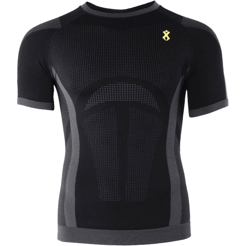 Tricou funcțional bărbătesc Rilax Noah negru - mânecă scurtă