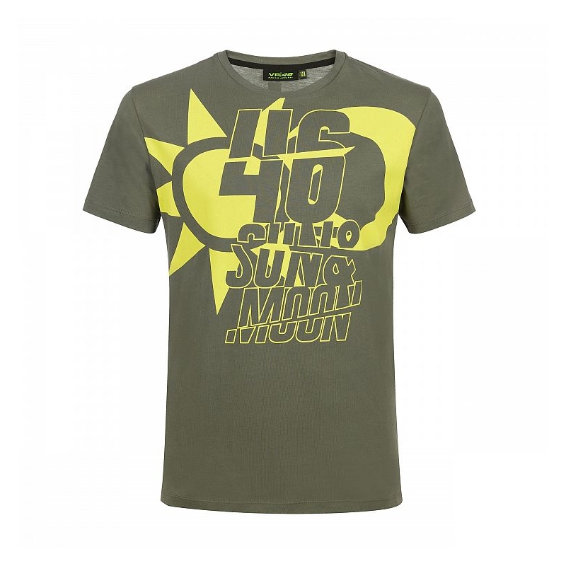 Tricou VR46 Valentino Rossi SUN AND MOON kaki kaki