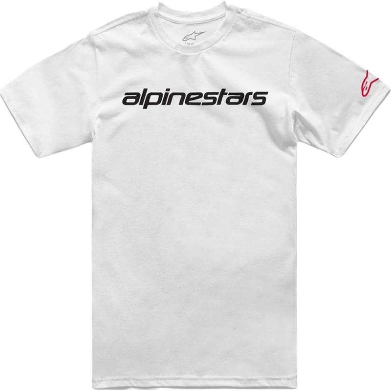 Tricou Alpinestars Linear Wordmark 2.0 CSF alb-rosu-negru