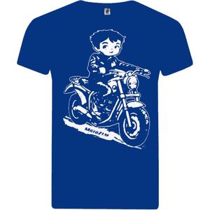 Tricou băiat pentru copii MotoZem - Biker blue