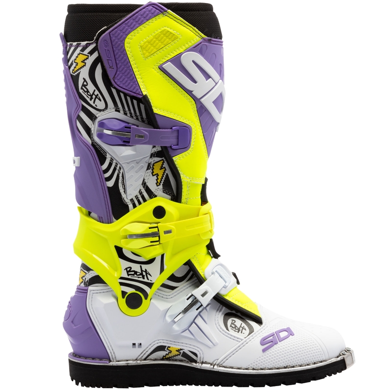 Ghete motociclete SiDi Crossair HD End BB002 violet-galben-alb