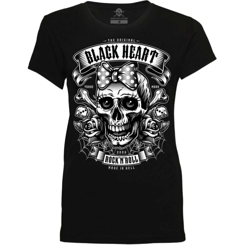 Tricou negru pentru femei Black Heart Miss Murder negru