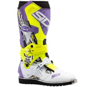 Ghete motociclete SiDi Crossair HD End BB002 violet-galben-alb
