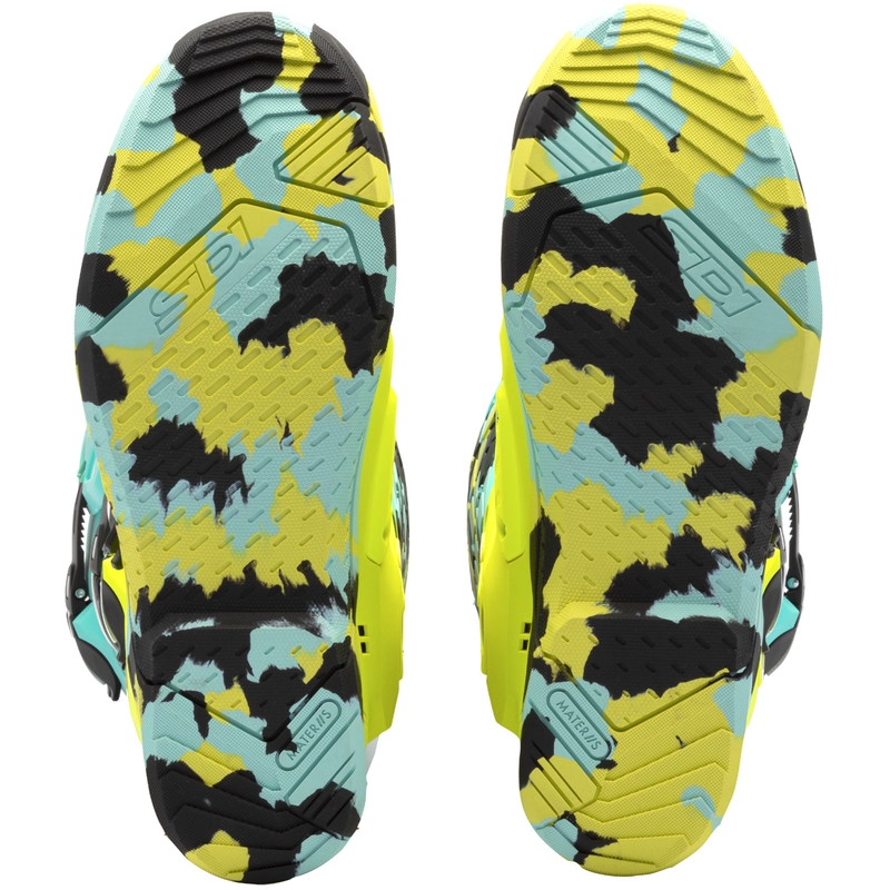 Ghete motociclete SiDi Crossair X galben fluo-mentă