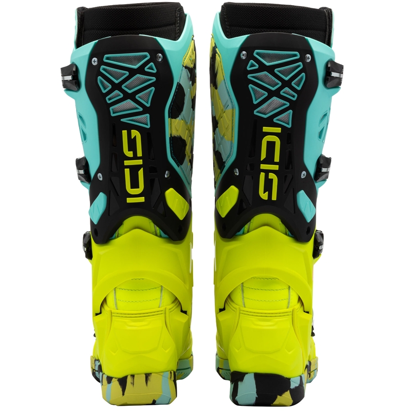 Ghete motociclete SiDi Crossair X galben fluo-mentă