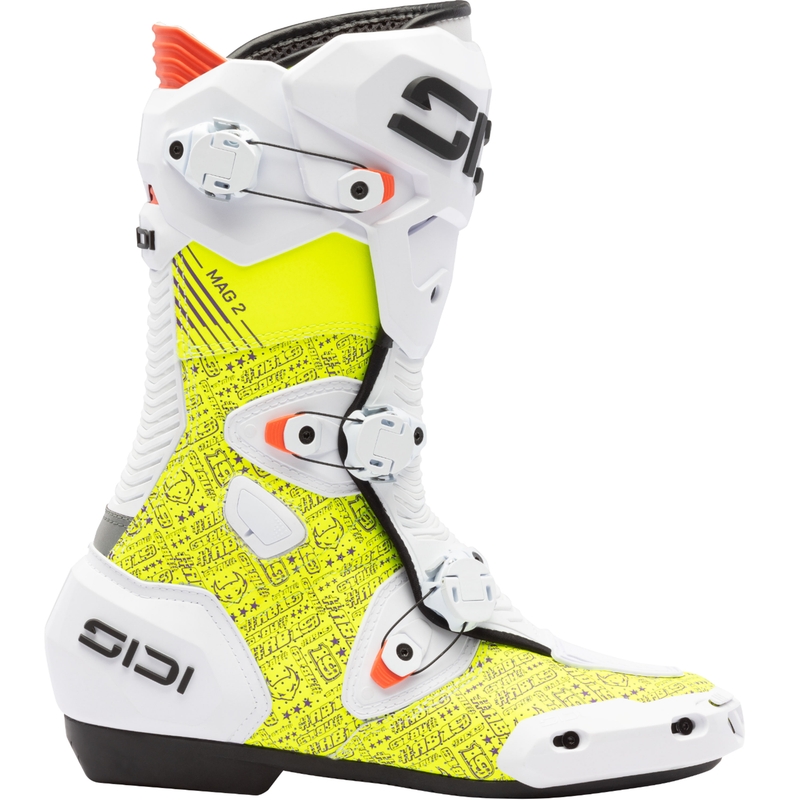 Ghete moto SiDi MAG 2 Air BTA001 alb-galben
