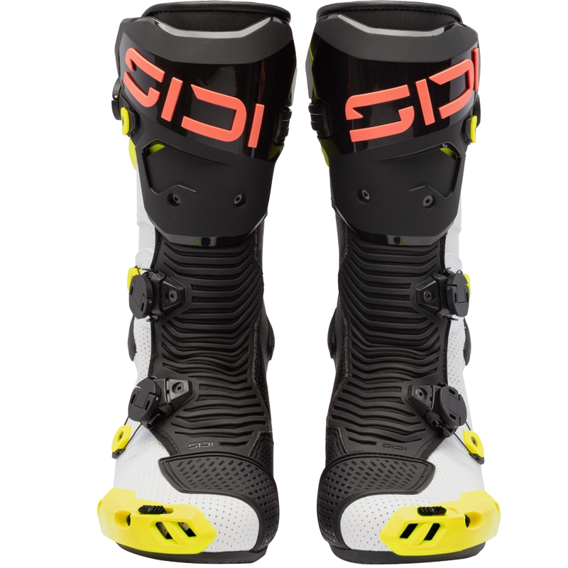 Ghete moto SiDi MAG 2 Air galben fluo-corai fluo