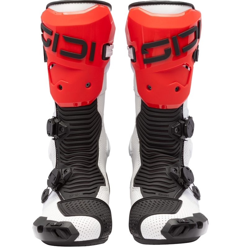 Ghete moto SiDi MAG 2 Air alb-negru-roșu