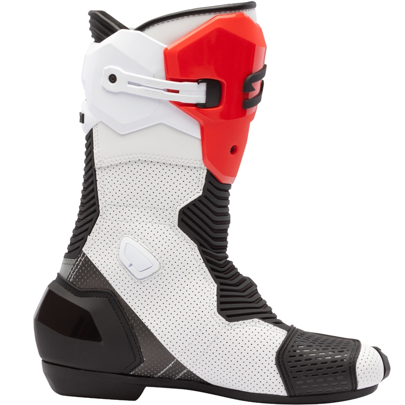 Ghete moto SiDi MAG 2 Air alb-negru-roșu