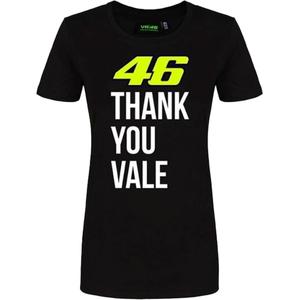Tricou pentru femei VR46 Valentino Rossi "Thank you Vale" negru