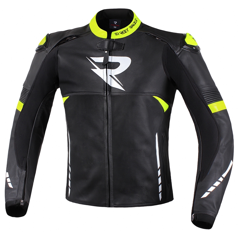 Geacă moto Street Racer Bexter negru-alb-galben fluorescent lichidare