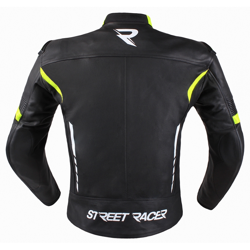 Geacă moto Street Racer Bexter negru-alb-galben fluorescent lichidare