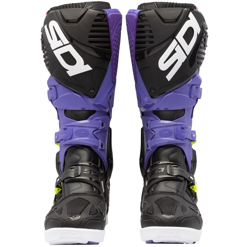 Ghete moto SiDi Crossfire 3 SRS violet-negru-galben fluo