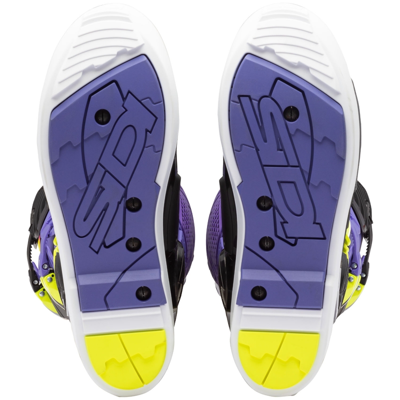 Ghete moto SiDi Crossfire 3 SRS violet-negru-galben fluo