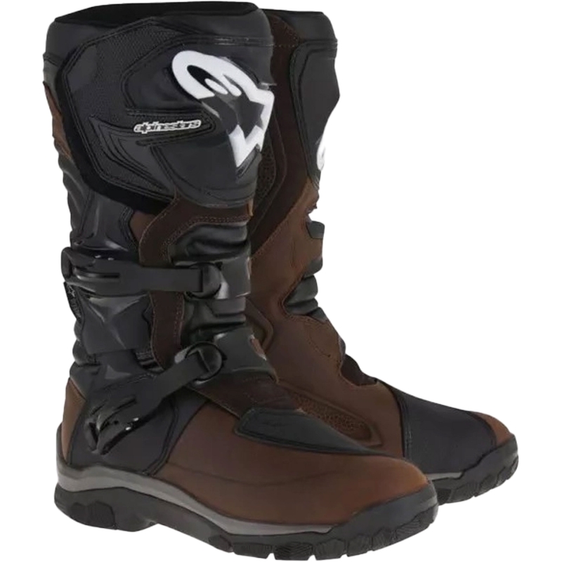 Cizme de motocicletă Alpinestars Corozal Adventure Oiled Drystar maro și negru