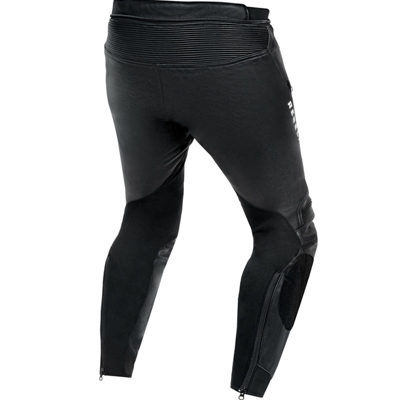 Pantaloni de motocicletă din piele Rebelhorn Veloce negru-alb