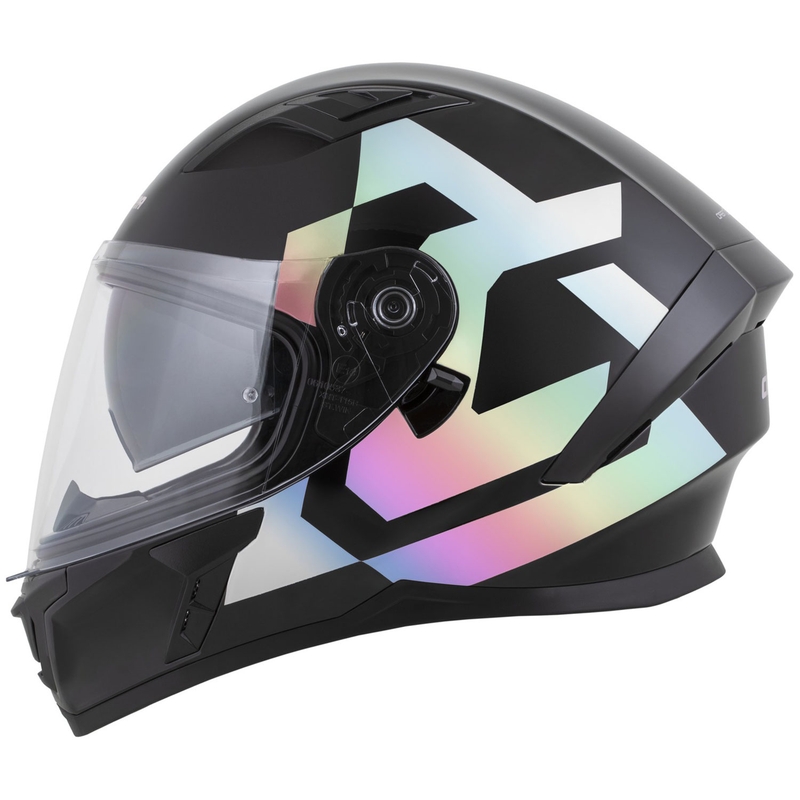 Cască integrală pentru motocicletă Cassida Orbit Grind Absolut, neagră-holografică