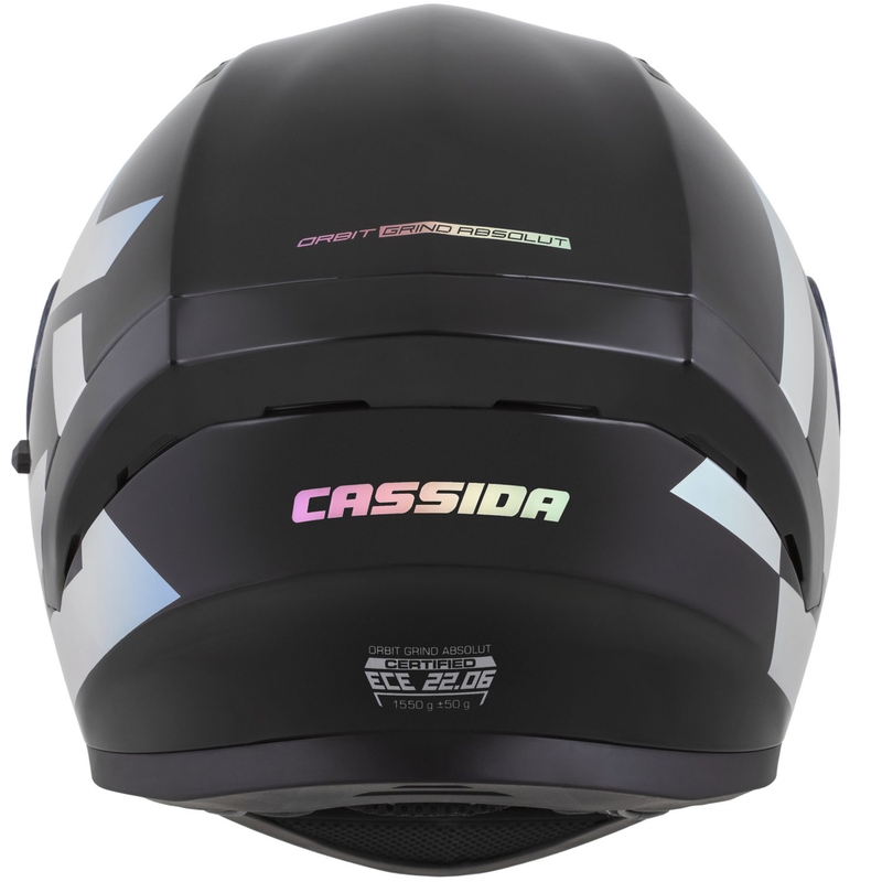 Cască integrală pentru motocicletă Cassida Orbit Grind Absolut, neagră-holografică