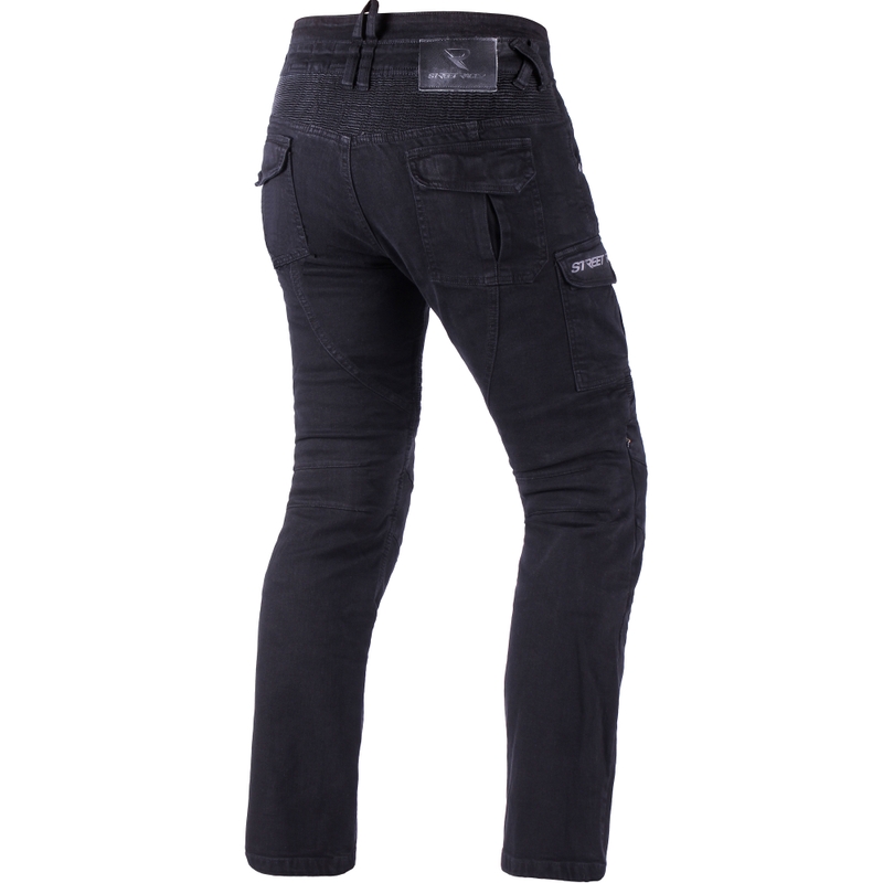 Blugi motociclisți Street Racer Cargo CE Cropped negri