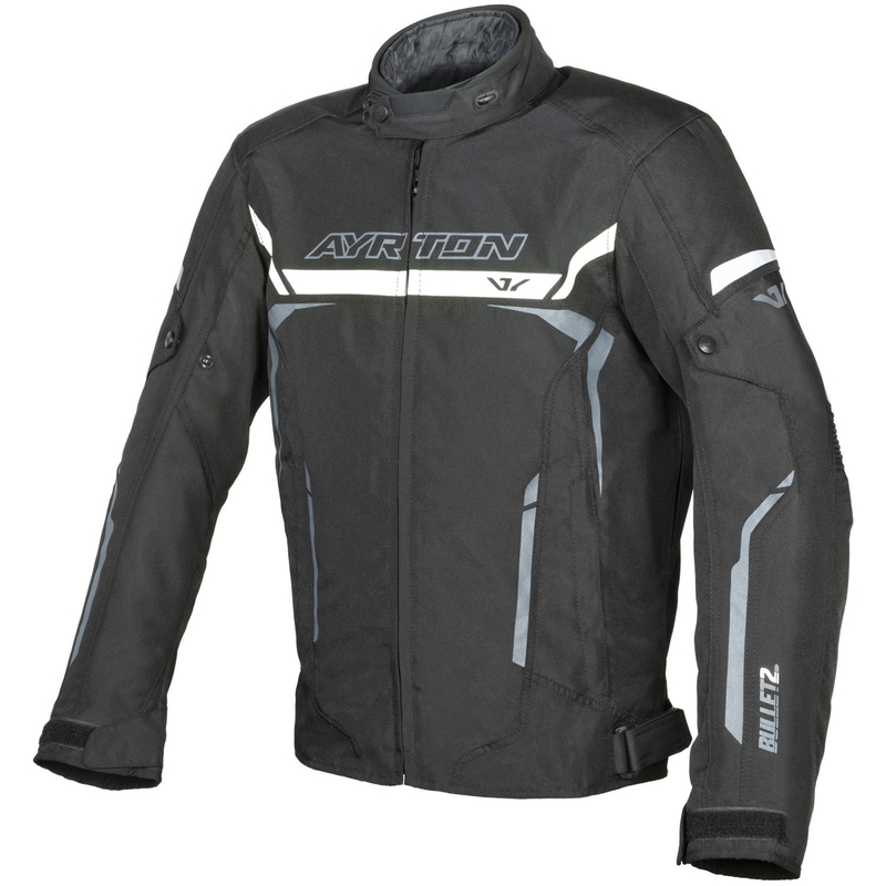 Geacă de motocicletă Ayrton Bullet II negru-alb-gri