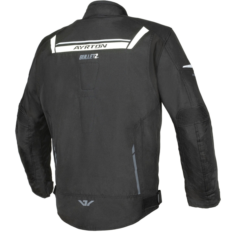 Geacă de motocicletă Ayrton Bullet II negru-alb-gri