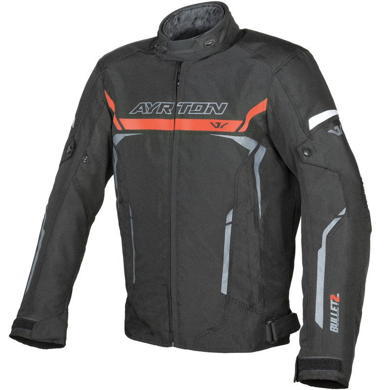Geacă de motocicletă Ayrton Bullet II negru-roșu-gri