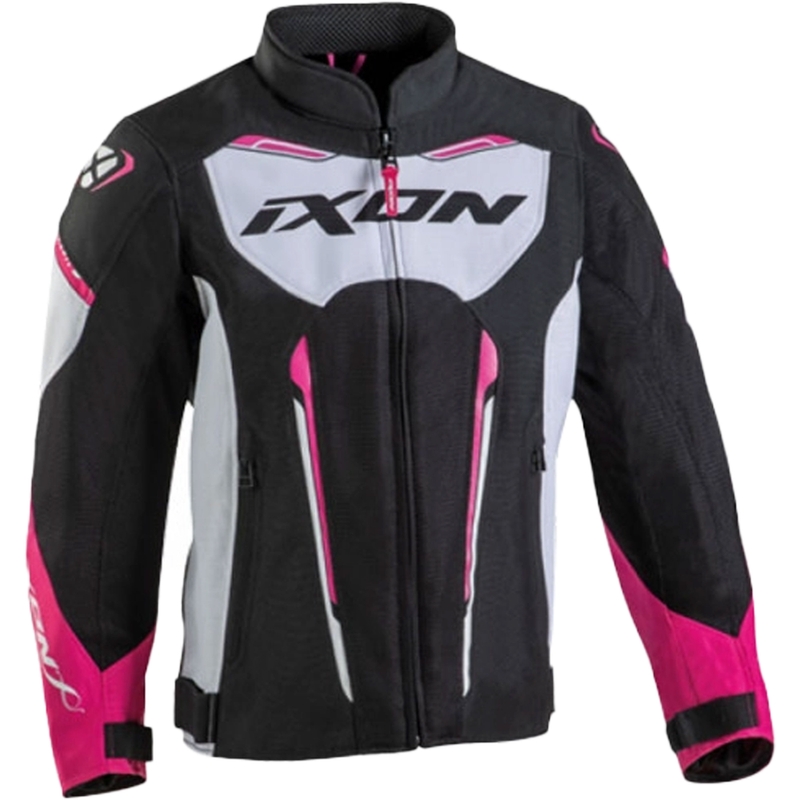 Geaca de motociclete pentru copii IXON Striker Air negru-alb-roz