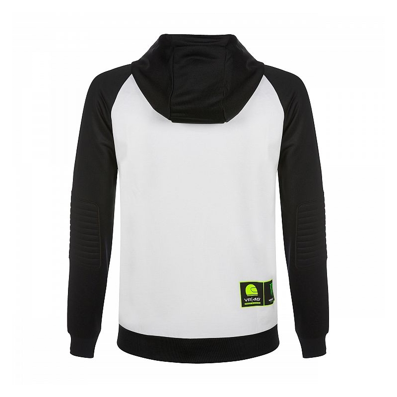 Hanorac VR46 Valentino Rossi Valentino Rossi RIDERS ACADEMY MONSTER Fleece alb-negru