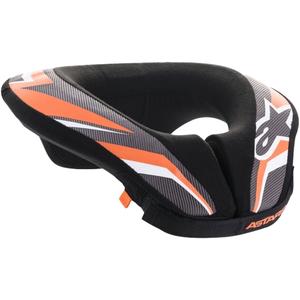 Alpinestars Sequence Youth Neck Protector negru, alb și portocaliu