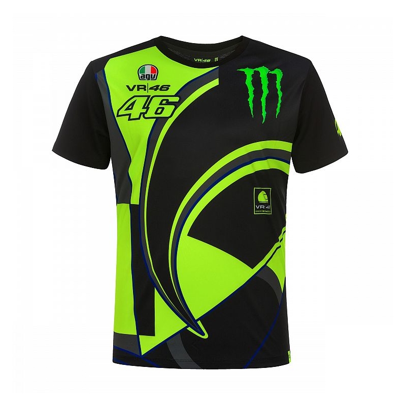 Tricou VR46 Valentino Rossi REPLIKA MONSTER negru și galben
