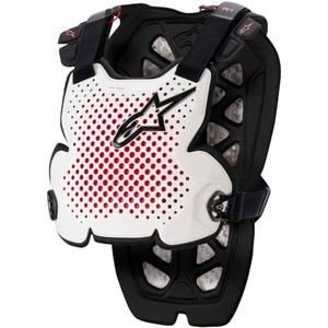 Alpinestars A-1 PRO alb-negru-roșu protector de piept A-1 PRO alb-negru-roșu