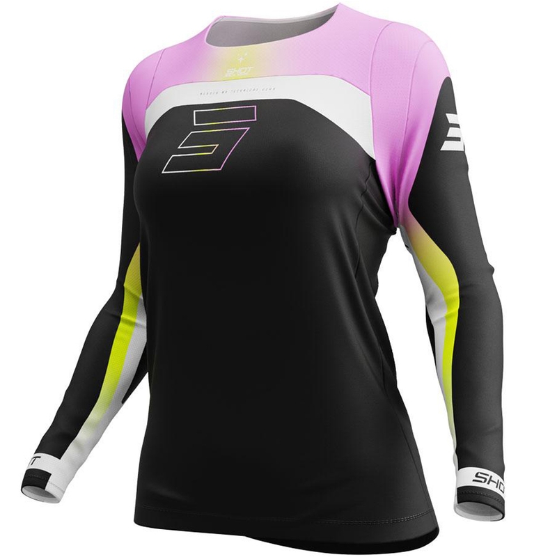 Tricou motocross Shot Contact Nebula pentru femei, roz