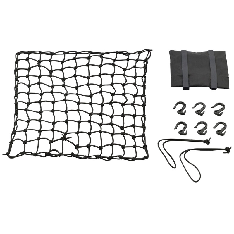 Plasa de bagaje flexibila pentru motociclete cu carlige din plastic Daytona 50 x 50 cm neagra