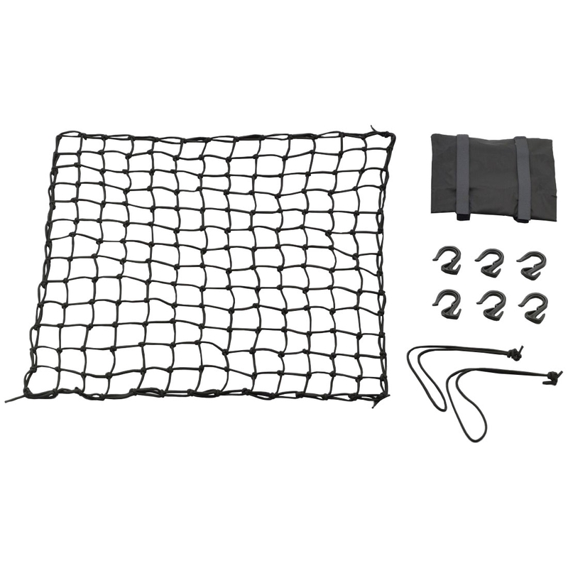 Plasa de bagaje flexibila pentru motociclete cu carlige din plastic Daytona 60 x 60 cm neagra