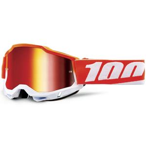 Ochelari de motocross 100% Accuri Matigofun cu plexiglas roșu