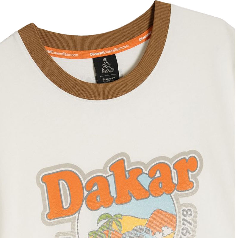 Tricou Dakar DES VINT MOR alb